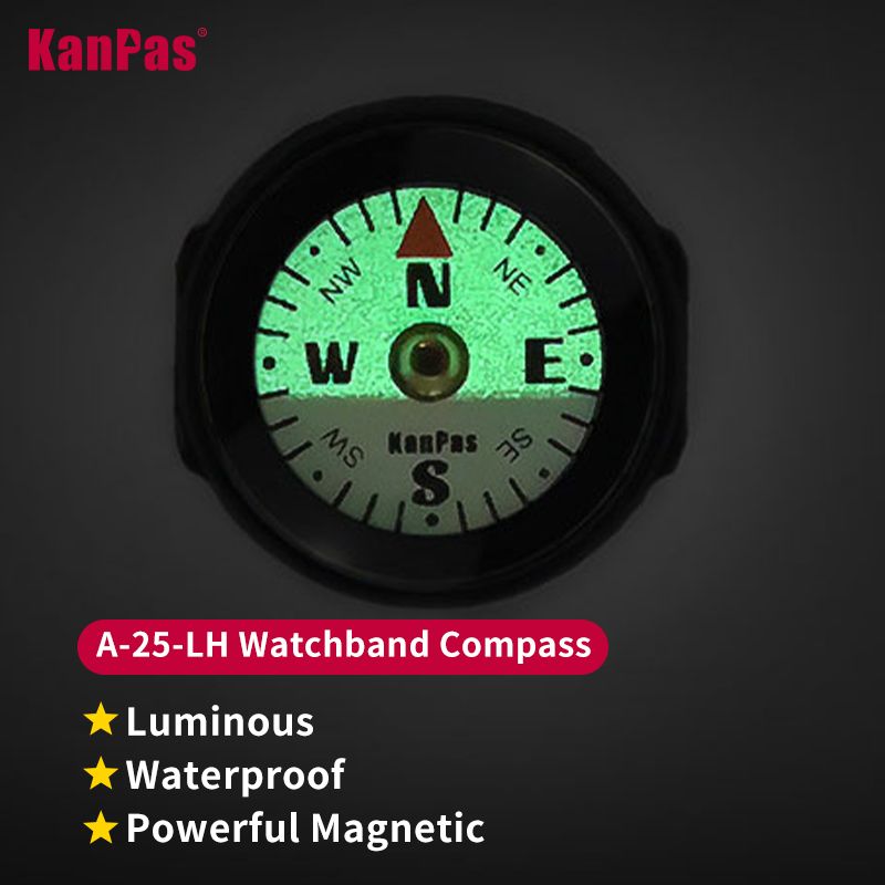 Compass Lensatic - Компас-браслет KANPAS: водонепроницаемый, миниатюрный, светящийся, магнитный